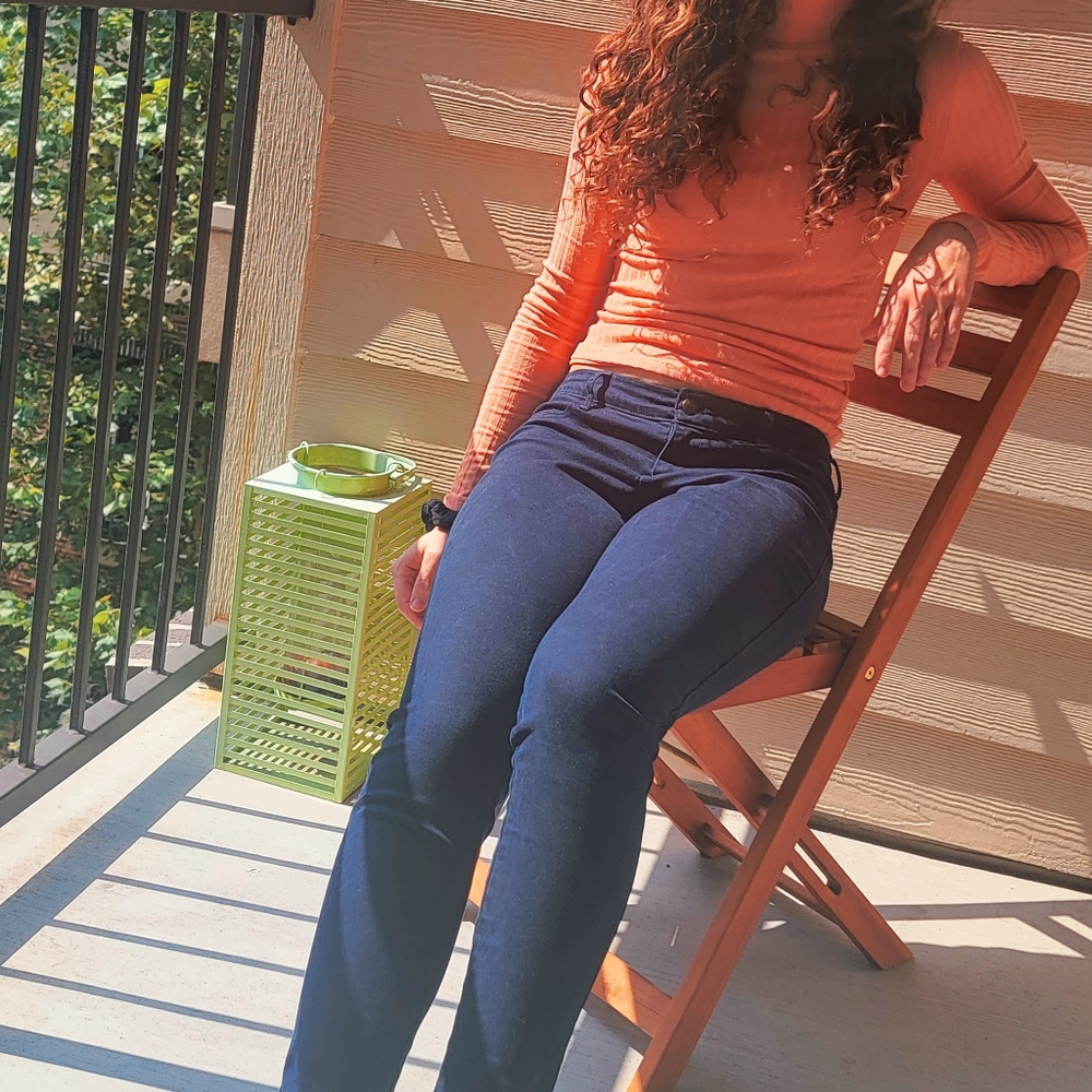 Navy corduroy style pants